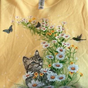 Canary yellow cat sweatshirt